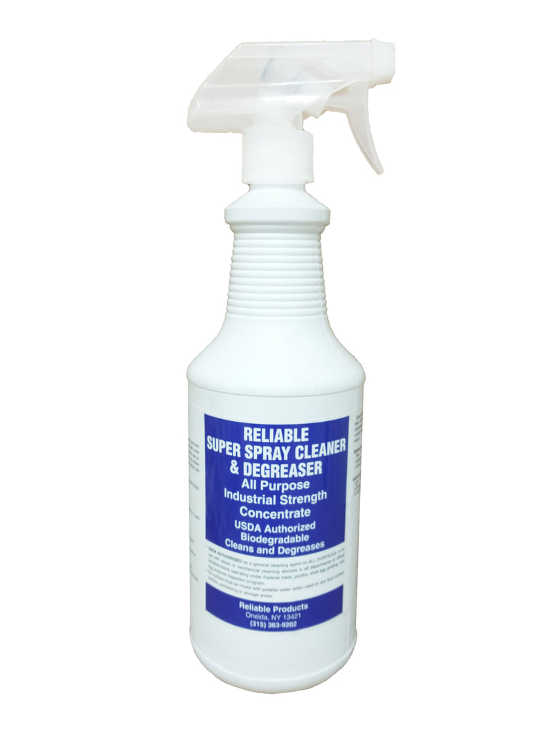 Reliable Super Spray Cleaner and Degreaser Concentrate [USDA Formula]
